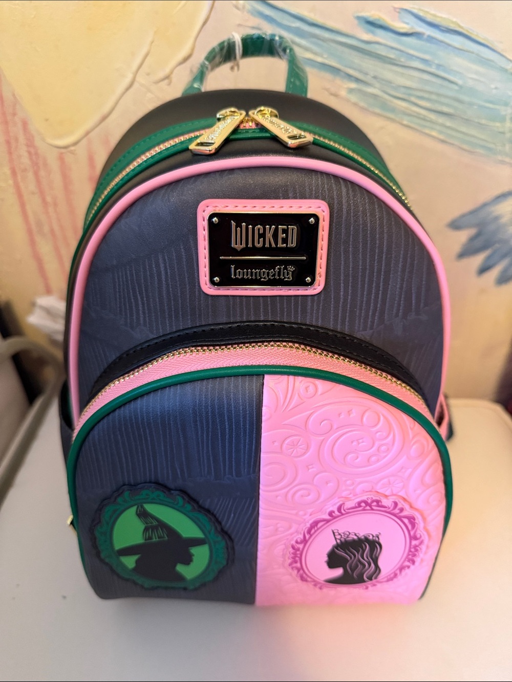 Loungefly Universal Wicked Glinda & Elphaba Mini Backpack - New! - Picture 7 of 14